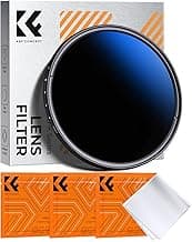 K&F CONCEPT 49mm Variable ND Lens Filter ND2-ND400 (1-9 Stops) 18 Multi-Layer Coatings Adjustable Neutral Density Ultra Slim Lens Filter for Camera Lens (K-Series)