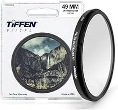 Tiffen 49UVP Slim 49mm UV Protection Filter for Camera Lens, Clear Optical Glass, Impact Resistant