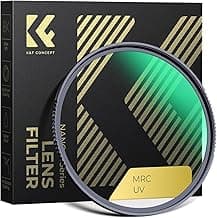 K&F CONCEPT 55mm MC UV Protection Filter with 28 Multi-Layer Coatings HD/Hydrophobic/Scratch Resistant Ultra-Slim UV Filter for 55mm Camera Lens (Nano-X Series)