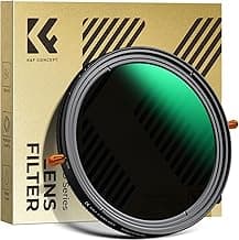 K&F CONCEPT 55mm Variable Fader ND2-32 ND Filter and CPL Circular Polarizing Lens Filter in 1 for Camera Lens Waterproof Neutral Density Polarizer Filter (Nano-D Series)
